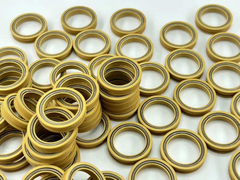 Custom Polyimide Rotary Spring Energized Seal for Shaft & Housing by IKSONIC CO., LTD. China factory manufacturer supplier