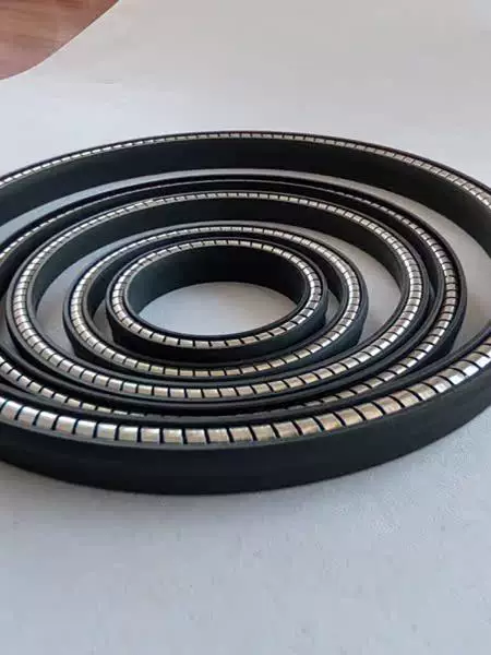 High Pressure Wear-Resistant FOAFCAFOIFVI Shaft Hole Spring Energized Seal by IKSONIC CO., LTD. China factory manufacturer supplier