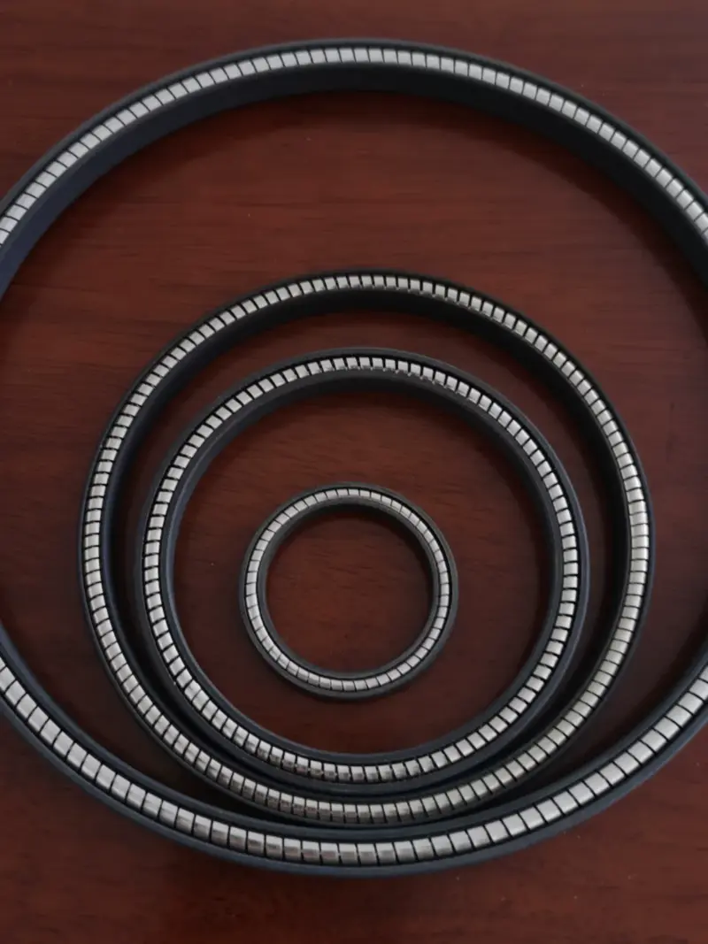 High Pressure Wear-Resistant FOAFCAFOIFVI Shaft Hole Spring Energized Seal by IKSONIC CO., LTD. China factory manufacturer supplier