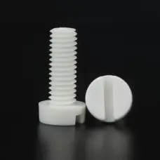High Temperature PTFE Slotted Hex Head Plastic Screws M3 M5 M6 M10 - Corrosion Resistant Teflon Fasteners by IKSONIC CO., LTD. China factory manufacturer supplier
