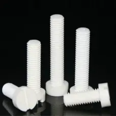High Temperature PTFE Slotted Hex Head Plastic Screws M3 M5 M6 M10 - Corrosion Resistant Teflon Fasteners by IKSONIC CO., LTD. China factory manufacturer supplier