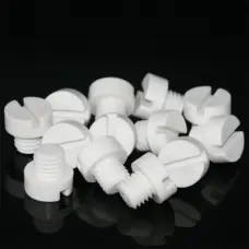 High Temperature PTFE Slotted Hex Head Plastic Screws M3 M5 M6 M10 - Corrosion Resistant Teflon Fasteners by IKSONIC CO., LTD. China factory manufacturer supplier