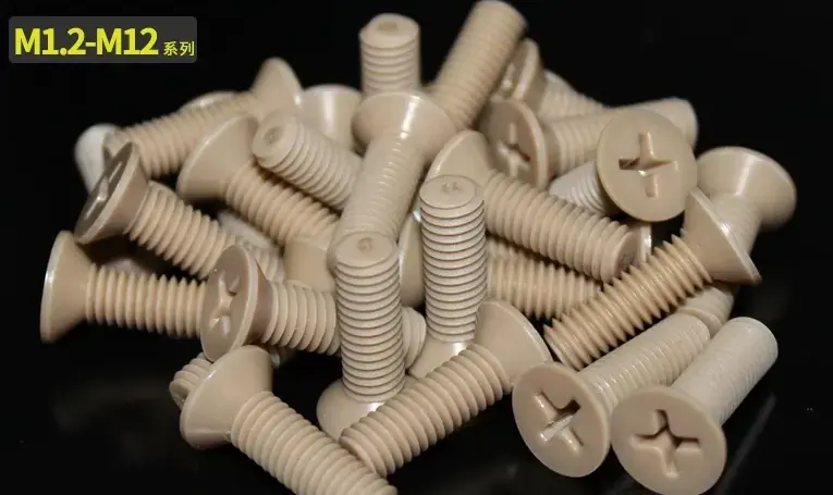 PEEK Countersunk Cross Recessed Screws Heat Resistant Plastic Flat Head Bolts M2 M3 M4 M5 M6 M8 M10 M12 by IKSONIC CO., LTD. China factory manufacturer supplier