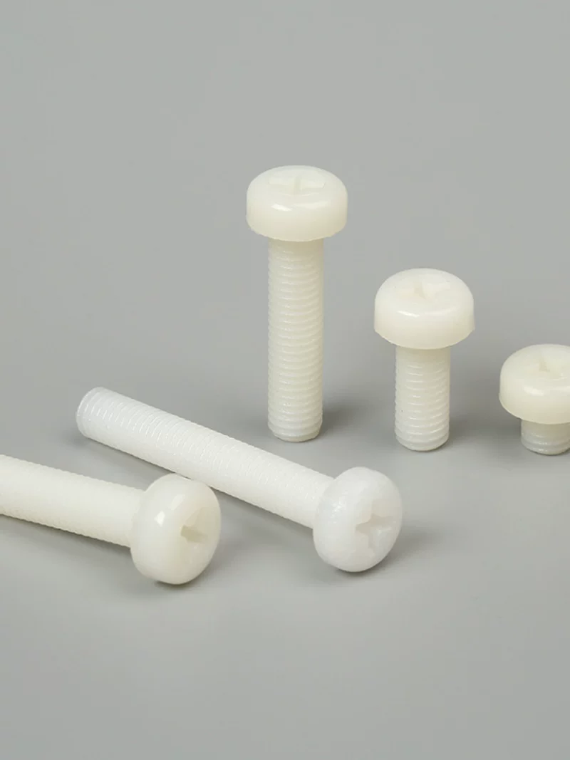 Round Cross Nylon Screws Plastic Bolts Pan Head Nylon Screws Round Head Insulation Screws White M2-M8 by IKSONIC CO., LTD. China factory manufacturer supplier