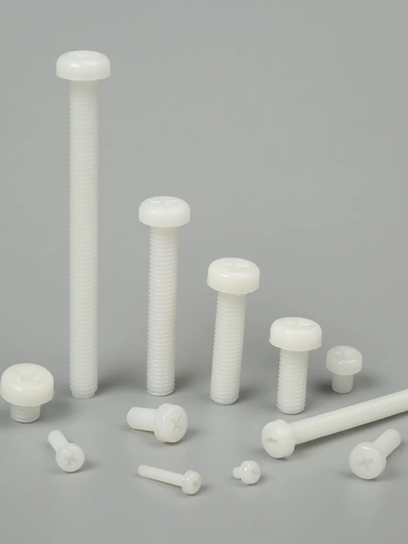 Round Cross Nylon Screws Plastic Bolts Pan Head Nylon Screws Round Head Insulation Screws White M2-M8 by IKSONIC CO., LTD. China factory manufacturer supplier