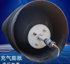 Thickened Inflatable Expansion Bladder with Center Hole Pipe-Through Type Positive and Negative Pressure Hollow Bladder for Pipeline Repair High Pressure Sealing Bladder by IKSONIC CO., LTD. China factory manufacturer supplier