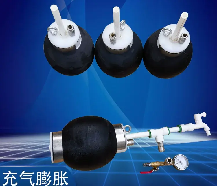Thickened Inflatable Expansion Bladder with Center Hole Pipe-Through Type Positive and Negative Pressure Hollow Bladder for Pipeline Repair High Pressure Sealing Bladder by IKSONIC CO., LTD. Thickened Inflatable Expansion Bladder with Center Hole Pipe-Through Type Positive and Negative Pressure Hollow Bladder for Pipeline Repair High Pressure Sealing Bladder by IKSONIC CO., LTD. China factory manufacturer supplier