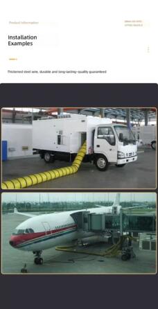 Airport Insulated Telescopic Ventilation Duct for Passenger Boarding Bridge & Aircraft Ground Air Conditioning by IKSONIC CO., LTD. China factory manufacturer supplier