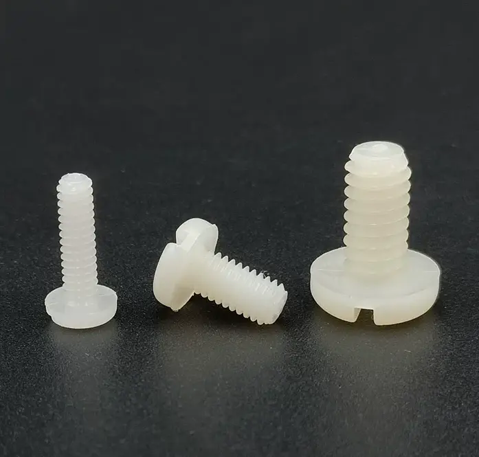 American British Plastic Screw Nylon Insulated Round Head Slotted Machine Screw Nut 4-40 6-32 8-32 10-24 by IKSONIC CO., LTD. China factory manufacturer supplier