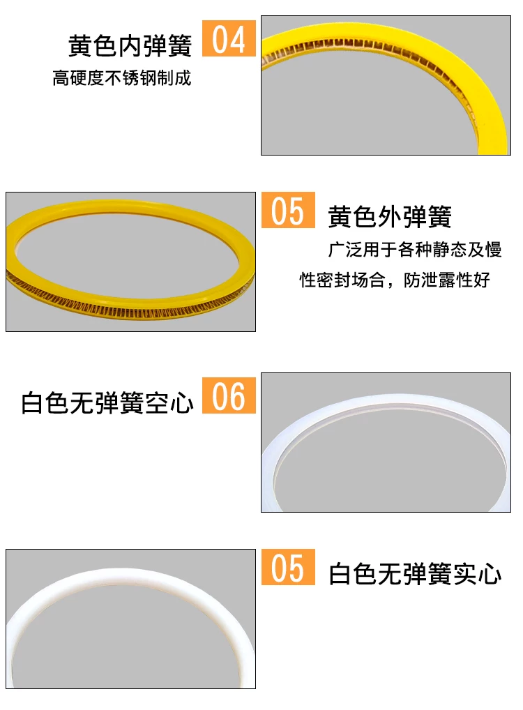 Carbon Fiber PTFE Spring Energized Seal for High Speed Rotary Reciprocating Oil Seal High Temperature Corrosion Resistant by IKSONIC CO., LTD. China factory manufacturer supplier