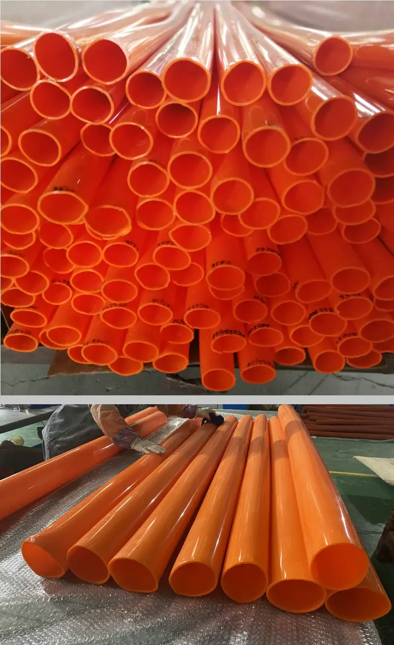 Corona Treater Silicone Sleeve 32-200mm ID Wear High Temp Resistant Orange Silicone Tube by IKSONIC CO., LTD. China factory manufacturer supplier