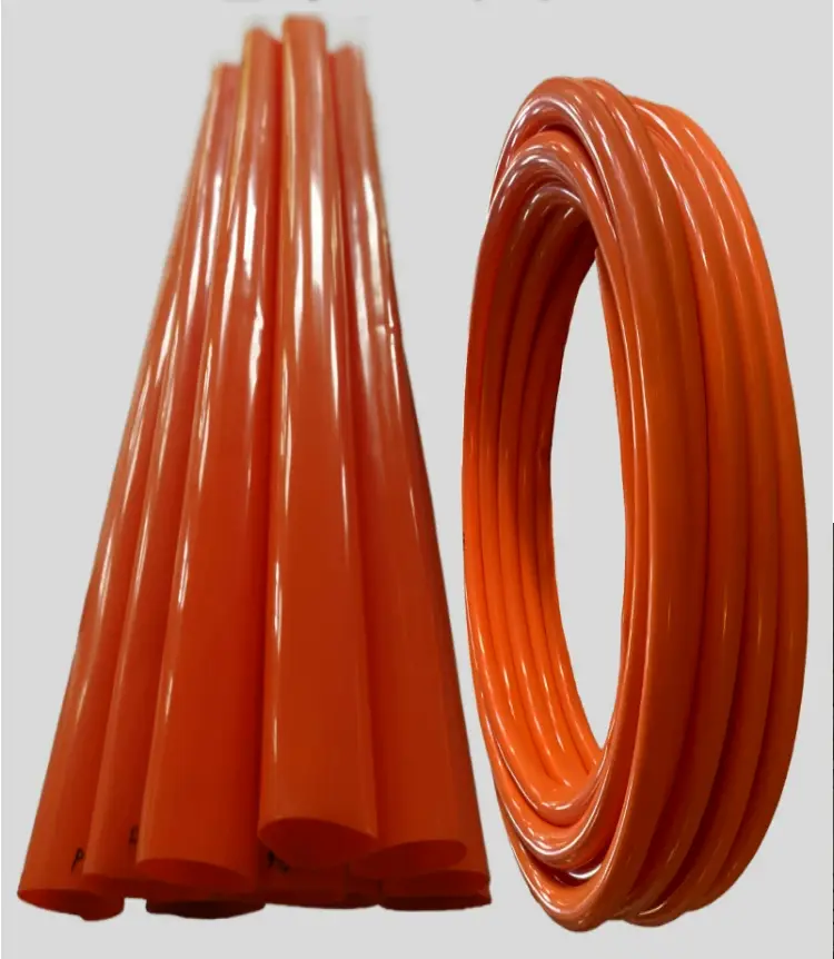 Corona Treater Silicone Sleeve 32-200mm ID Wear High Temp Resistant Orange Silicone Tube by IKSONIC CO., LTD. China factory manufacturer supplier