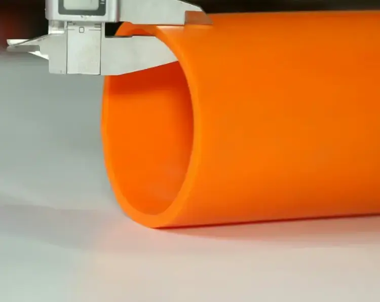 Corona Treater Silicone Sleeve 32-200mm ID Wear High Temp Resistant Orange Silicone Tube by IKSONIC CO., LTD. China factory manufacturer supplier