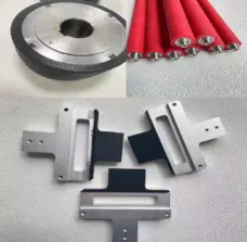 Custom Rubber Coating Metal Parts Aluminum Stainless Steel Polyurethane Wear-Resistant Roller Fabrication by IKSONIC CO., LTD. China factory manufacturer supplier