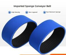 Food & Pharmaceutical Labeling Machine Belt with Blue Sponge Timing Belt by IKSONIC CO., LTD. China factory manufacturer supplier