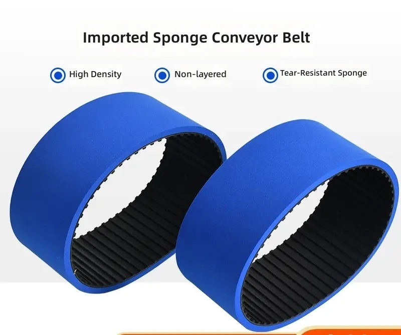 Food & Pharmaceutical Labeling Machine Belt with Blue Sponge Timing Belt by IKSONIC CO., LTD. China factory manufacturer supplier