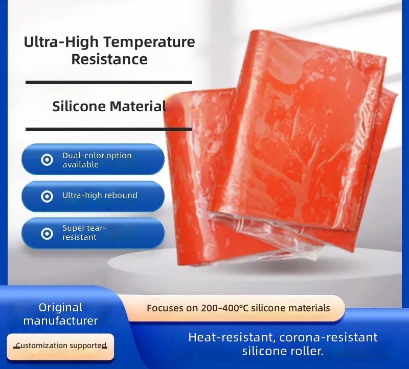 High Temperature 400°C Resistant Solid Silicone Rubber Roller Covering Anti-Stick Coating Wear-Resistant Mixing Silicone Rubber Material by IKSONIC CO., LTD. China factory manufacturer supplier