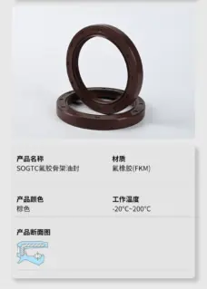 HT Taiwan SOG FKM/VITON Skeleton Oil Seal TC215*240/220*250*15/16/18/12 by IKSONIC CO., LTD. China factory manufacturer supplier