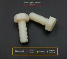 Inch Plastic Hex Bolts Screws Nuts 3/8-16 1/4-20 5/16-18 6-32 by IKSONIC CO., LTD. China factory manufacturer supplier