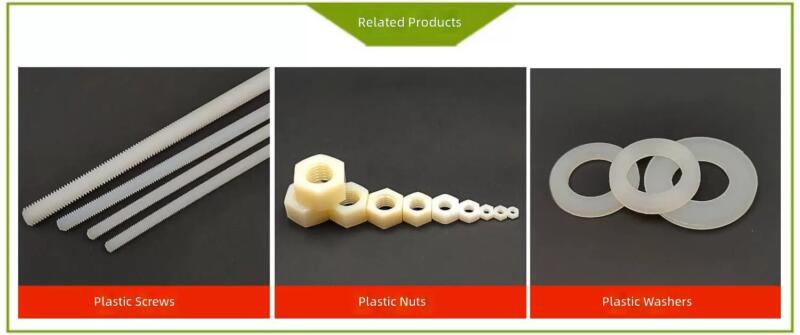 Inch Plastic Hex Bolts Screws Nuts 3/8-16 1/4-20 5/16-18 6-32 by IKSONIC CO., LTD. China factory manufacturer supplier
