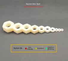 Inch Plastic Hex Nuts Nylon 4-40 6-32 1/4-20 3/8-16 5/16-18 by IKSONIC CO., LTD. China factory manufacturer supplier