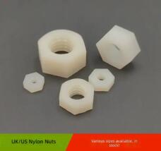 Inch Plastic Hex Nuts Nylon 4-40 6-32 1/4-20 3/8-16 5/16-18 by IKSONIC CO., LTD. China factory manufacturer supplier