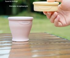 Large Collapsible Silicone Cup for Outdoor Camping Travel by IKSONIC CO., LTD. China factory manufacturer supplier
