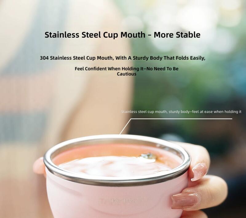 Large Collapsible Silicone Cup for Outdoor Camping Travel by IKSONIC CO., LTD. China factory manufacturer supplier