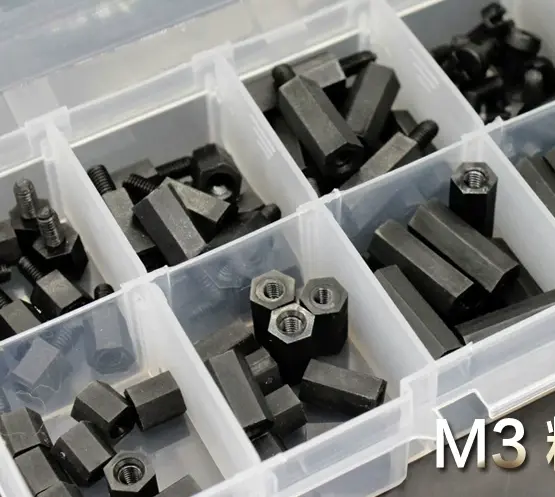 M3 Hex Nylon Standoff Female-Female PCB Pillar Screw Spacer Kit 120pcs Black White by IKSONIC CO., LTD. China factory manufacturer supplier