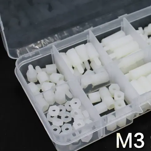 M3 Hex Nylon Standoff Female-Female PCB Pillar Screw Spacer Kit 120pcs Black White by IKSONIC CO., LTD. M3 Hex Nylon Standoff Female-Female PCB Pillar Screw Spacer Kit 120pcs Black White by IKSONIC CO., LTD. China factory manufacturer supplier