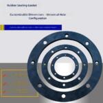 NBR Rubber Gasket Round Flange Gasket Manhole Cover Seal EPDM Silicone Gasket by IKSONIC CO., LTD. China factory manufacturer supplier