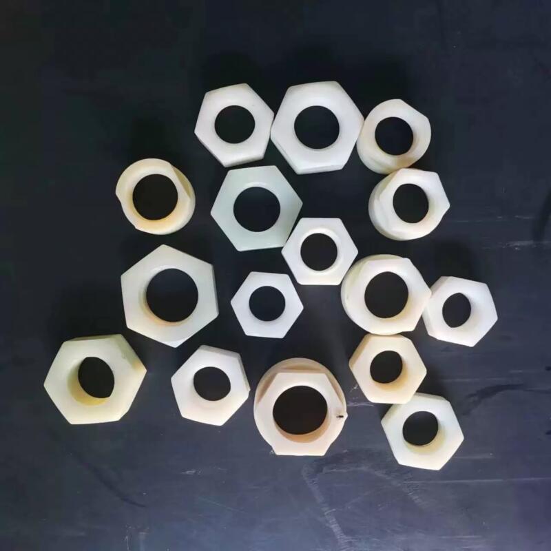Nylon Hex Plastic Nut White PA Wind Power Anti-Loose Lock Nut by IKSONIC CO., LTD. China factory manufacturer supplier
