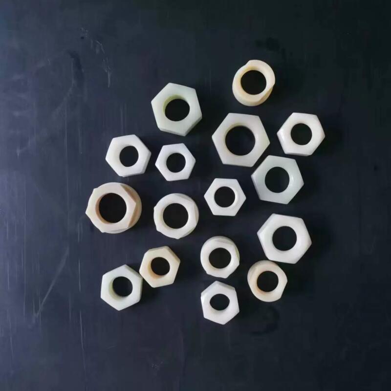 Nylon Hex Plastic Nut White PA Wind Power Anti-Loose Lock Nut by IKSONIC CO., LTD. China factory manufacturer supplier