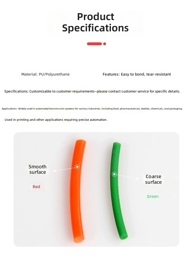Polyurethane Belt PU Round Belt Transmission Belt Green 2-12mm by IKSONIC CO., LTD. China factory manufacturer supplier