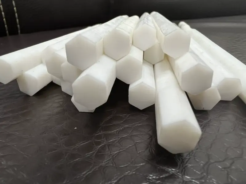 PTFE Hexagonal Rod Polytetrafluoroethylene 6 Angle Bar Plastic King PTFE Screw Nut Cap Teflon Opposite Side 5-50 by IKSONIC CO., LTD. China factory manufacturer supplier
