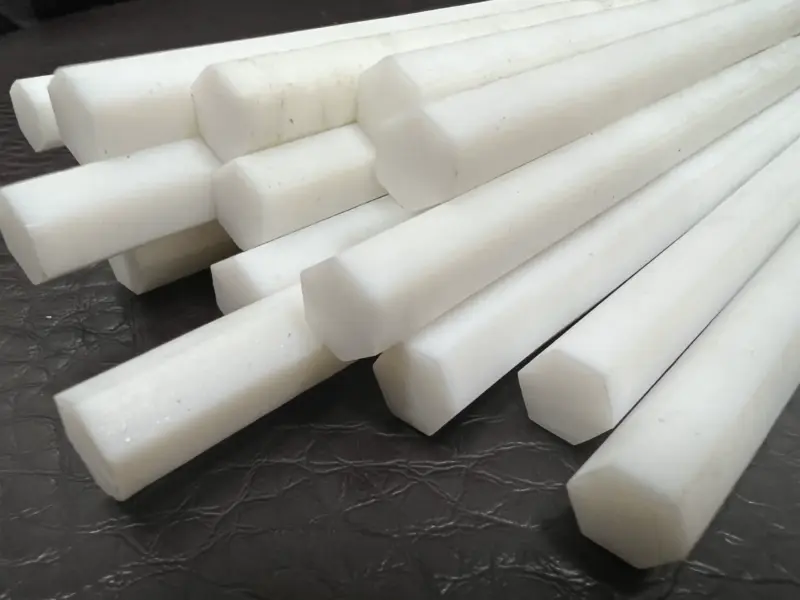 PTFE Hexagonal Rod Polytetrafluoroethylene 6 Angle Bar Plastic King PTFE Screw Nut Cap Teflon Opposite Side 5-50 by IKSONIC CO., LTD. China factory manufacturer supplier