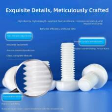 PTFE Pan Head Hexagon Socket Screws M2 M3 M4 High Temperature Corrosion Resistant Teflon Fasteners by IKSONIC CO., LTD. China factory manufacturer supplier