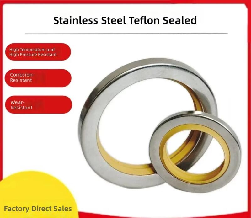 PTFE Rotary Shaft Oil Seal for Air Compressor, Stainless Steel Double Lip Seal, Vacuum Pump Oil Seal by IKSONIC CO., LTD. China factory manufacturer supplier