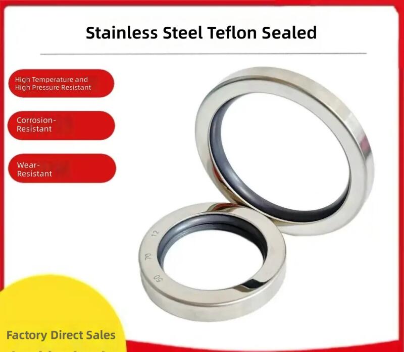 PTFE Rotary Shaft Oil Seal for Air Compressor, Stainless Steel Double Lip Seal, Vacuum Pump Oil Seal by IKSONIC CO., LTD. China factory manufacturer supplier