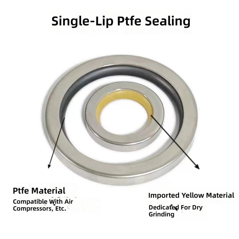 PTFE Rotary Shaft Oil Seal for Air Compressor, Stainless Steel Double Lip Seal, Vacuum Pump Oil Seal by IKSONIC CO., LTD. China factory manufacturer supplier