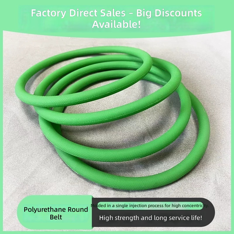 PU Round Belt Polyurethane O Ring Drive Belt Seamless Endless Conveyor Belt Green by IKSONIC CO., LTD. China factory manufacturer supplier