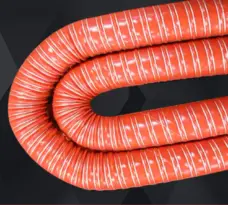 Red High Temperature Silicone Hose 300°C 50mm 80mm 150mm 200mm Heat Resistant Flexible Ducting by IKSONIC CO., LTD. China factory manufacturer supplier