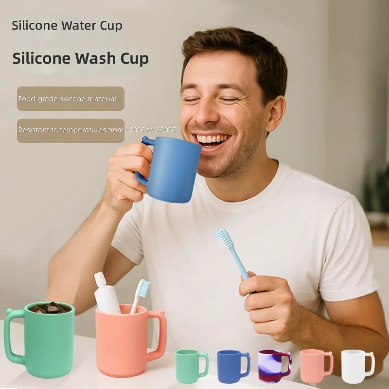 Silicone Cup for Travel, Kids, Adults, Toothbrush Rinsing, Anti-Drop Durable Silicone Water Cup by IKSONIC CO., LTD. China factory manufacturer supplier