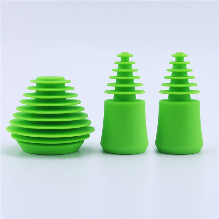 Silicone Wine Bottle Stopper & Pourer - Food Grade Seal Cap for Soda Bottles, Glass Jars by IKSONIC CO., LTD. China factory manufacturer supplier