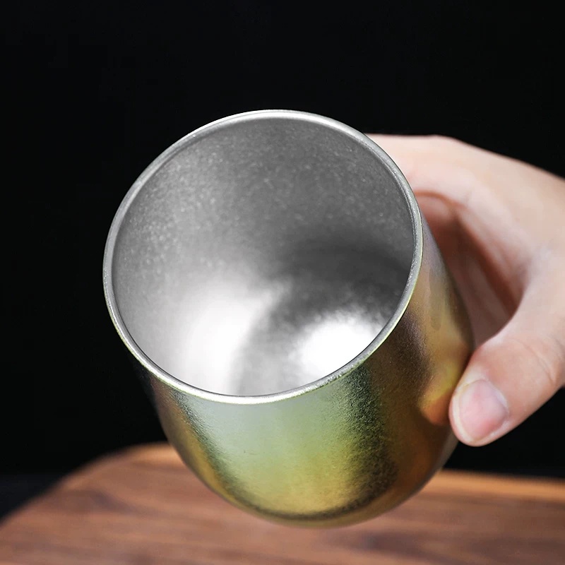 Titanium Pure Double Wall Camping Cup - Outdoor Beer Mug & Coffee Cup by IKSONIC CO., LTD. China factory manufacturer supplier