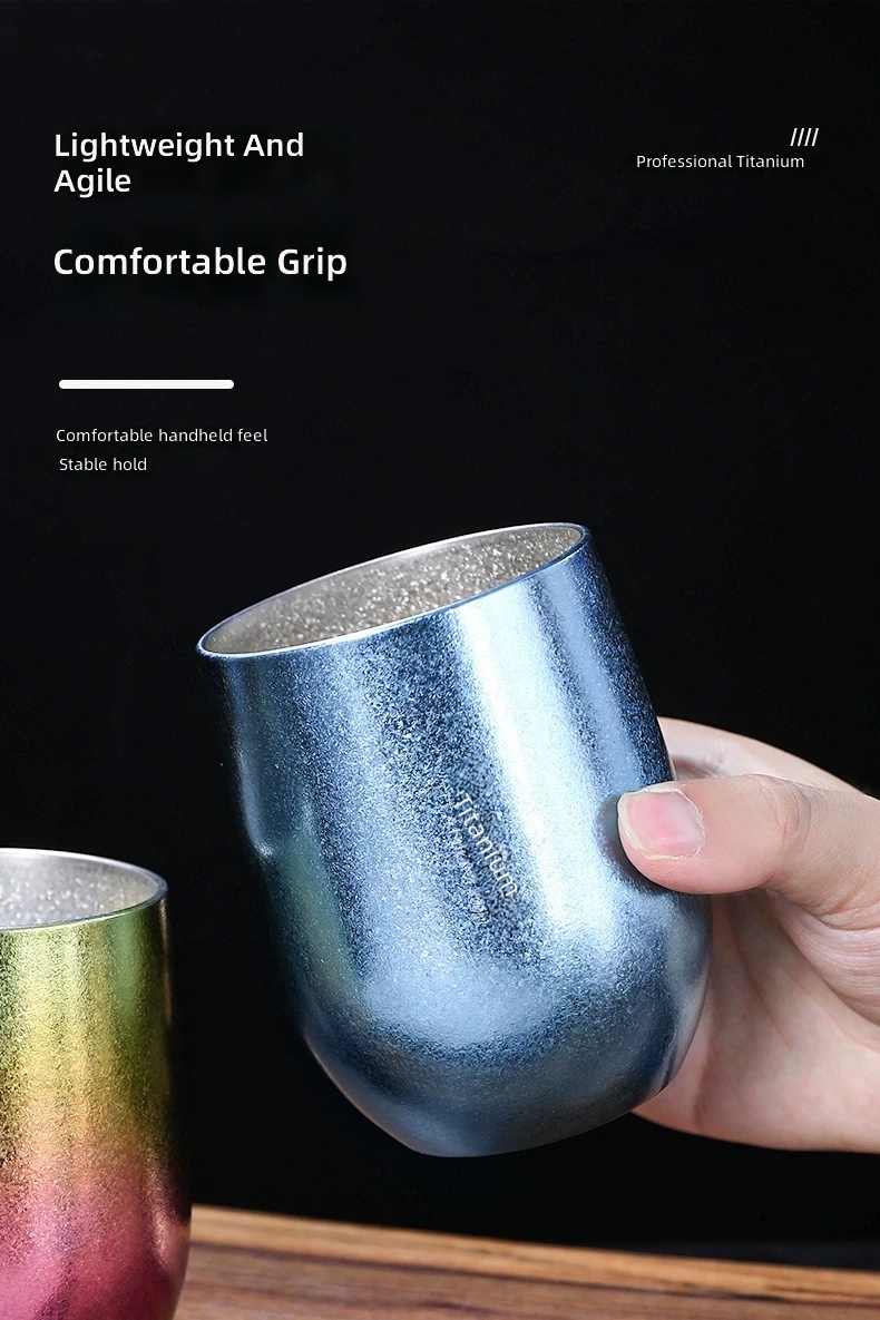 Titanium Pure Double Wall Camping Cup - Outdoor Beer Mug & Coffee Cup by IKSONIC CO., LTD. China factory manufacturer supplier
