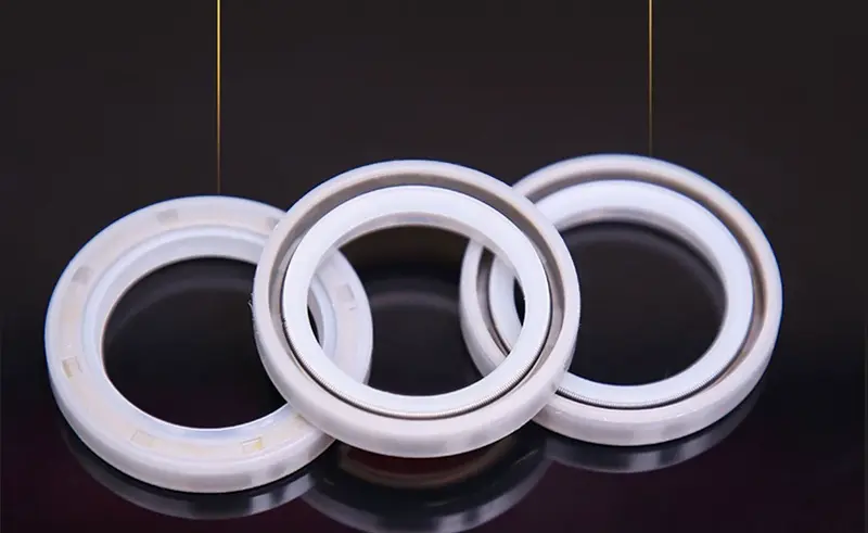 White Silicone Oil Seal 16*26*30*35*75*42*47*120*140/7/8/10/12/15 by IKSONIC CO., LTD. China factory manufacturer supplier