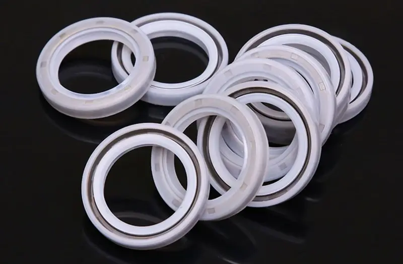 White Silicone Oil Seal 16*26*30*35*75*42*47*120*140/7/8/10/12/15 by IKSONIC CO., LTD. China factory manufacturer supplier
