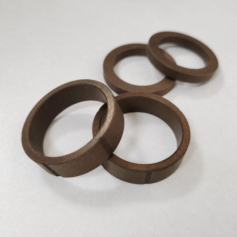 343-brown-split-guide-rings-hero Four brown split guide rings with rectangular cross sections.