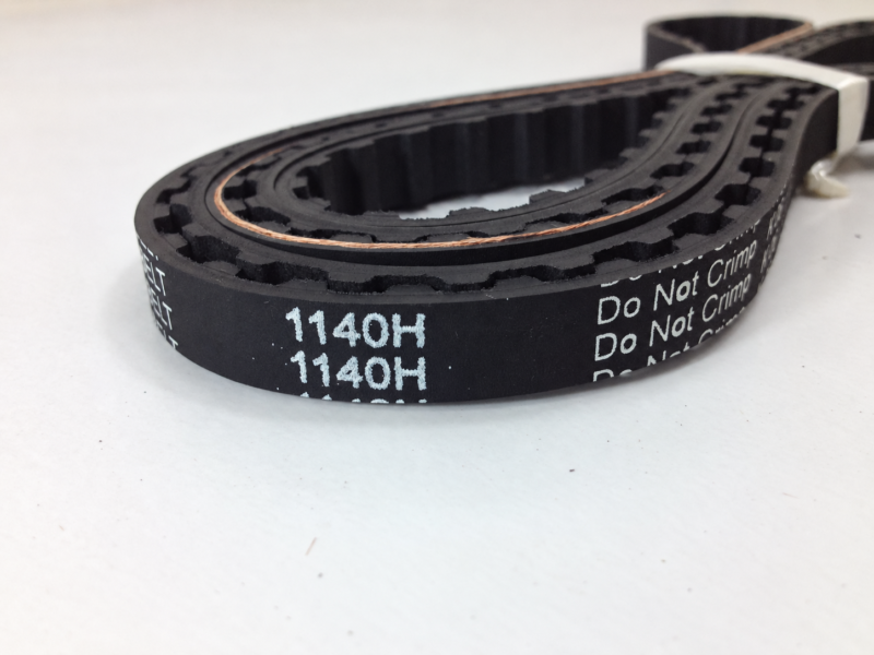 iksonic-1140h-elevator-door-belt-china-supplier Black toothed belt with visible 1140H marking, supplied by IKSONIC in China.